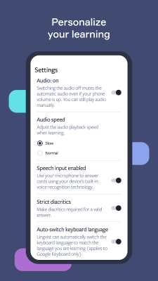 Screenshot of the application Lingvist - #7
