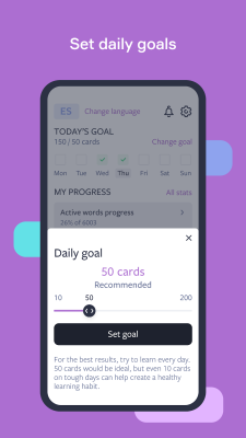 Screenshot of the application Lingvist - #8