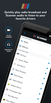 Screenshot of the application NASCAR MOBILE - #3