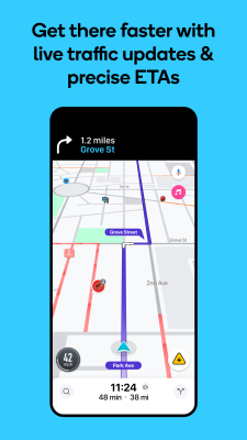 Screenshot of the application Waze social navigator - #1