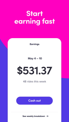 Screenshot of the application Lyft Driver - #1