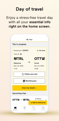 Screenshot of the application VIA Rail Canada - #2