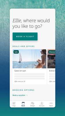Screenshot of the application WestJet - #2