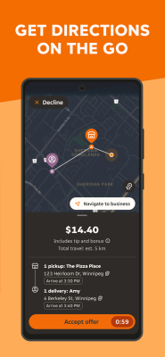 Screenshot of the application Skip - Courier - #2
