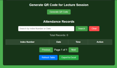 Screenshot of the application Smart Attendance Recorder-Admin App - #2