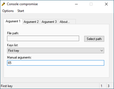 Screenshot of the application Console compromise - #2