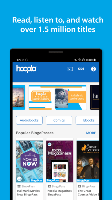 Screenshot of the application hoopla Digital - #1
