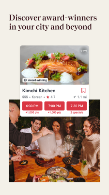 Screenshot of the application OpenTable - #2
