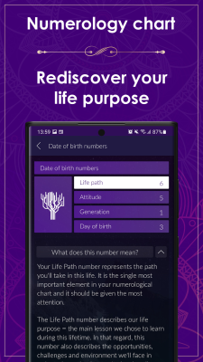Screenshot of the application Numerology Rediscover Yourself - #2