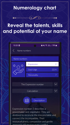 Screenshot of the application Numerology Rediscover Yourself - #3