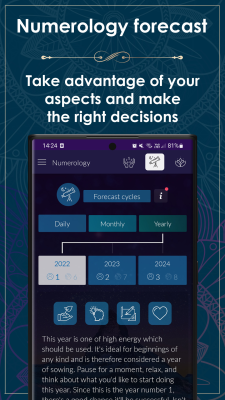 Screenshot of the application Numerology Rediscover Yourself - #5