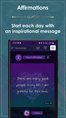 Screenshot of the application Numerology Rediscover Yourself - #7