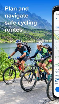 Screenshot of the application Bikemap - #1