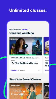 Screenshot of the application Skillshare - #2