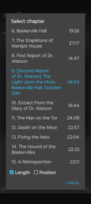 Screenshot of the application Smart AudioBook Player - #4