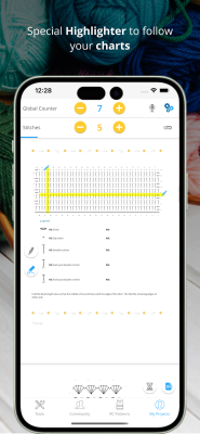 Screenshot of the application My Row Counter - #3