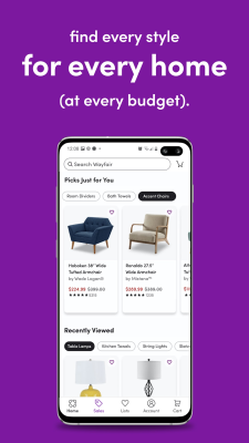 Screenshot of the application Wayfair - #2