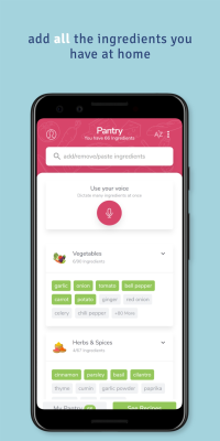 Screenshot of the application SuperCook - Recipe Generator - #1