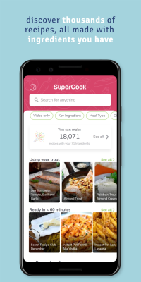 Screenshot of the application SuperCook - Recipe Generator - #2