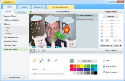 Screenshot of the application ManyCam Free - #2