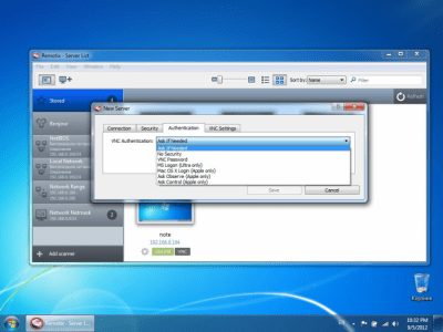 Screenshot of the application Remotix - #2