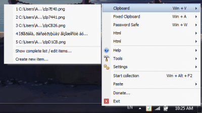Screenshot of the application Clipboard Master - #2