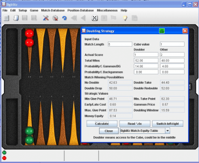Screenshot of the application BGBlitz - #2