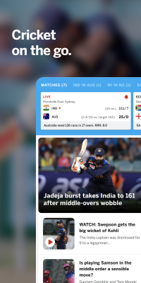 Screenshot of the application ESPNcricinfo - #1