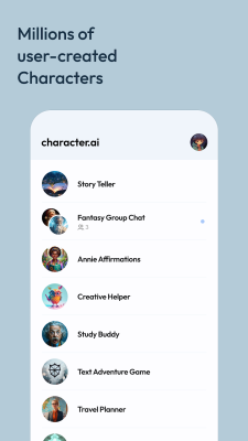 Screenshot of the application Character AI - #2