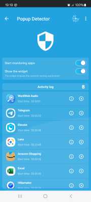Screenshot of the application Popup ads Detector and Remover - #1
