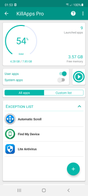 Screenshot of the application KillApps - Close Apps Running - #1