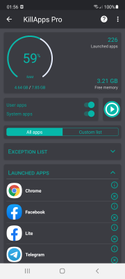 Screenshot of the application KillApps - Close Apps Running - #4