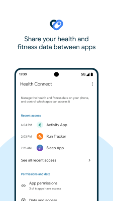 Screenshot of the application Health Connect - #1