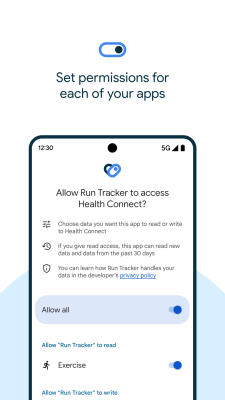 Screenshot of the application Health Connect - #2