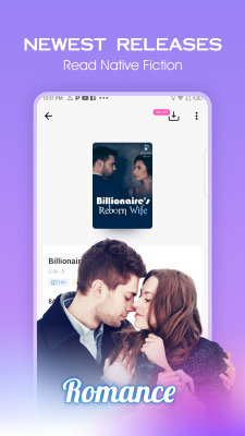 Screenshot of the application Romance Novel - #3