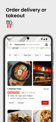 Screenshot of the application Yelp - #4
