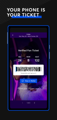 Screenshot of the application Ticketmaster - #1