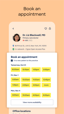 Screenshot of the application Zocdoc - #4