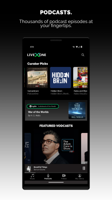 Screenshot of the application LiveOne - #4