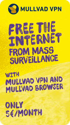 Screenshot of the application Mullvad VPN - #2