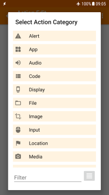 Screenshot of the application Tasker - #5