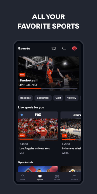Screenshot of the application Fubo - #3