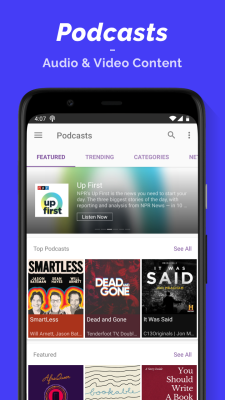 Screenshot of the application Podcast Player - #1