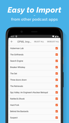 Screenshot of the application Podcast Player - #3