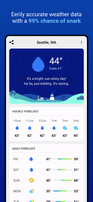 Screenshot of the application CARROT Weather - #2