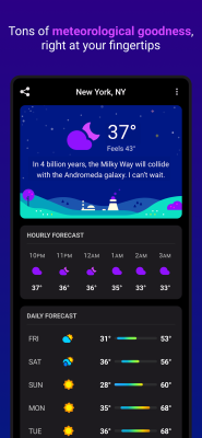 Screenshot of the application CARROT Weather - #3