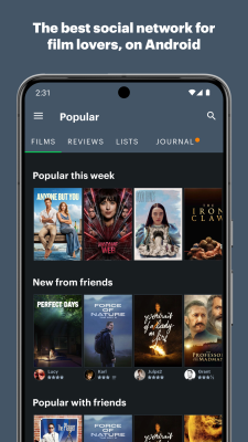 Screenshot of the application Letterboxd - #1