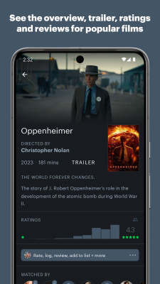Screenshot of the application Letterboxd - #2