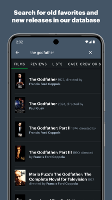 Screenshot of the application Letterboxd - #3