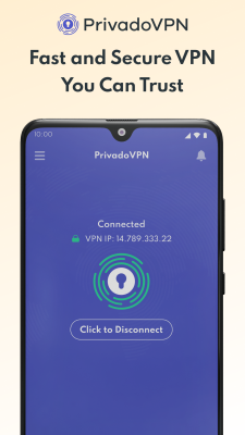 Screenshot of the application PrivadoVPN - #1